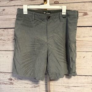Hurley Gray Phantom Board Shorts - Palm Leaf Pattern